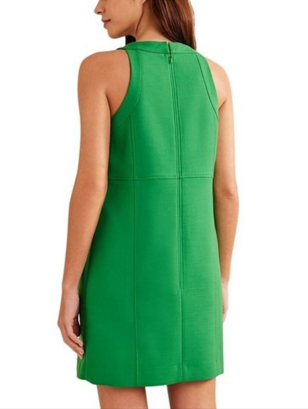 💘 Boden Sleeveless Wool-Blend Mini Shift Dress green 20 22 NWT - Picture 2 of 10